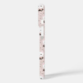 Cute Cat Face Pink Dotty Pattern Monogram Case-Mate iPhone Case (Achterkant / Links)