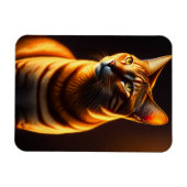 Cute Cat Face Portrait Painting Gift Magneet (Horizontaal)