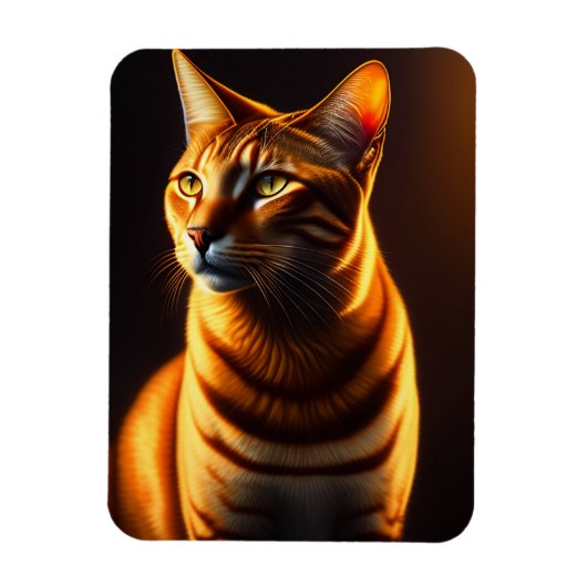 Cute Cat Face Portrait Painting Gift Magneet (Verticaal)