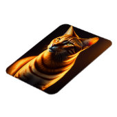 Cute Cat Face Portrait Painting Gift Magneet (Linkerzijde)