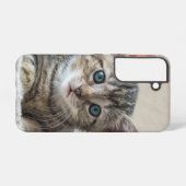 Cute Cat Face Samsung Galaxy Hoesje (Achterkant horizontaal)