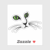 Cute Cat Face Sticker (Vel)