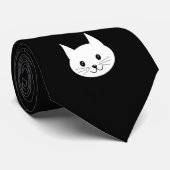 Cute Cat Face. Stropdas (Opgerold)