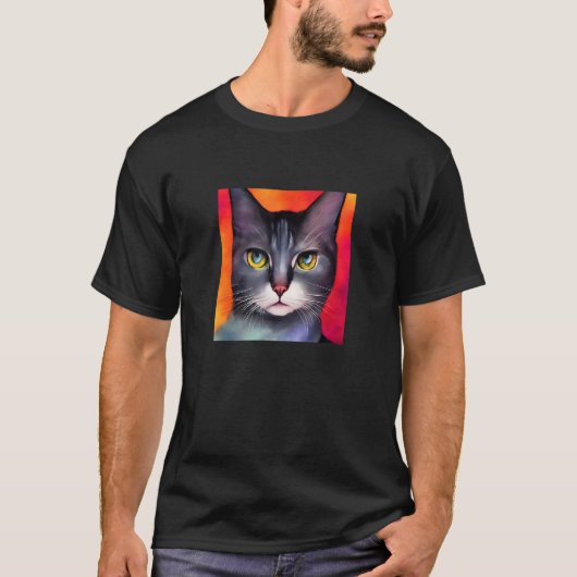 Cute Cat Face Sweet Kitten Kitty Feline Meow Pet W T-shirt (Voorkant)