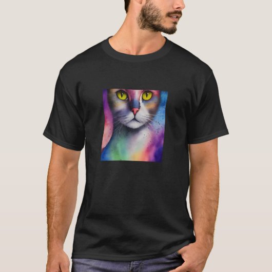 Cute Cat Face Sweet Kitten Kitty Feline Meow Pet W T-shirt (Voorkant)