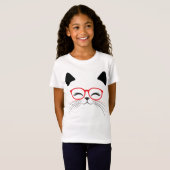 Cute Cat Face T-shirt (Voorkant volledig)