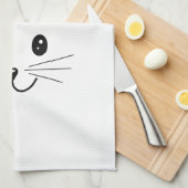 Cute Cat Face. Theedoek (Quarter Fold)