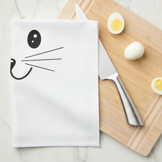 Cute Cat Face. Theedoek (Quarter Fold)