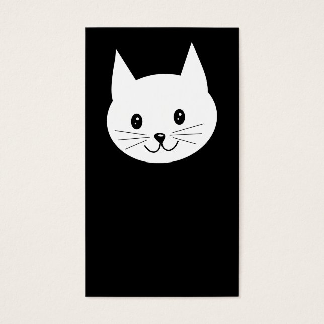 Cute Cat Face. Visitekaartjes (Voorkant)