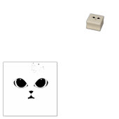 Cute Cat Face Wood Art Stamp Rubberstempel (Gestempeld)