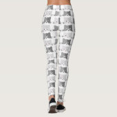 Cute Cat Faces Grey Cat Lovers Leggings (Achterkant)