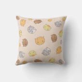 Cute Cat Faces Pillow voor kinderen Kussen (Achterkant)