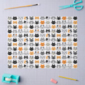 Cute Cat Facs Pattern | Keukenkatten van kool Tissuepapier (Craft)