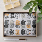 Cute Cat Facs Pattern | Keukenkatten van kool Tissuepapier (Geschenk)