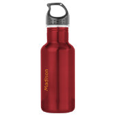 Cute Cat Familienaam waterflessen Waterfles (Achterkant)