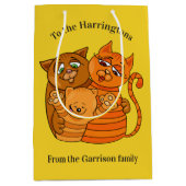 Cute Cat Family aangepaste tekst & cadeautas voor  (Voorkant)