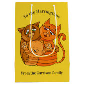 Cute Cat Family aangepaste tekst & cadeautas voor  (Achterkant)