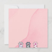 Cute Cat Family Feestdagenkaart (Achterkant)