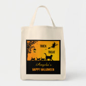 Cute Cat Family Halloween Treatment Bag Tote Bag (Voorkant)
