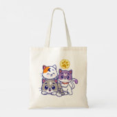 Cute Cat Family Tote Bag (Achterkant)