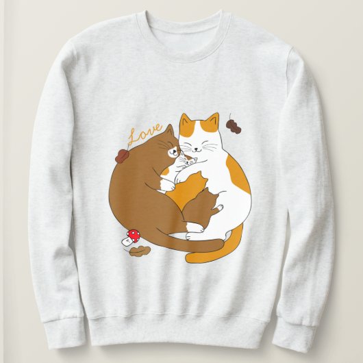 Cute Cat Family Trui (Design voorkant)
