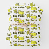 Cute Cat Farts Inpakpapier Vel (In situ)