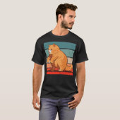 Cute cat fat cat orange tabby charming feline char t-shirt (Voorkant volledig)