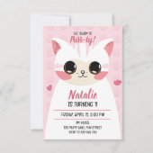 Cute cat first birthday  aankondiging (Voorkant)