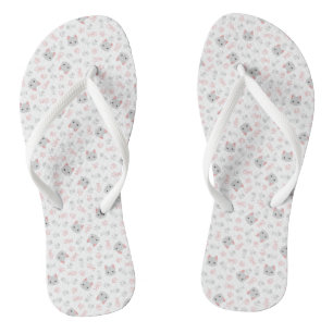 Cute Cat & Fish Botten Teenslippers