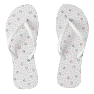 Cute Cat & Fish Botten Teenslippers