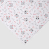 Cute Cat & Fish Botten Tissuepapier (Detail)