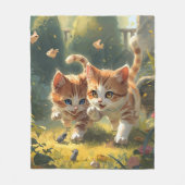 Cute Cat Fleece Blanket Deken (Voorkant)