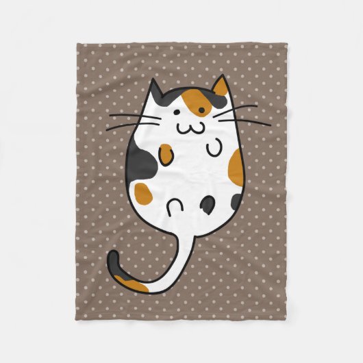 Cute Cat Fleece Deken (Voorkant)