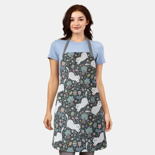 Cute Cat Floral Schort (Gedragen)