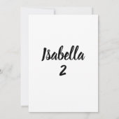 Cute Cat Flowers Invitation Kaart (Achterkant)