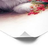 Cute cat flowers painting perfect poster (Hoek)