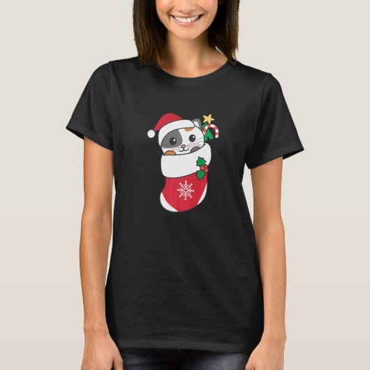 Cute Cat For Christmas Cat 9 T-shirt (Voorkant)