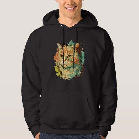Cute Cat for kitten  Colorful Kitty Hoodie (Voorkant)