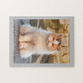 Cute Cat Foto gepersonaliseerd Legpuzzel (Horizontaal)