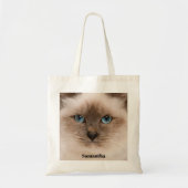 Cute Cat Fotonaam Tote Bag (Voorkant)