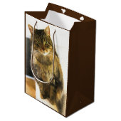 Cute Cat Gift Bag Medium Cadeauzakje (Voorkant Gekanteld)
