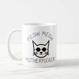 Cute Cat Gift Meow Meow Motherf**** Funny Cat Koffiemok