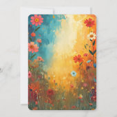 Cute Cat Giraffe Baby Shower Invitation Kaart (Achterkant)