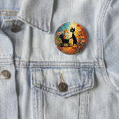 Cute Cat Giraffe Button (In situ)