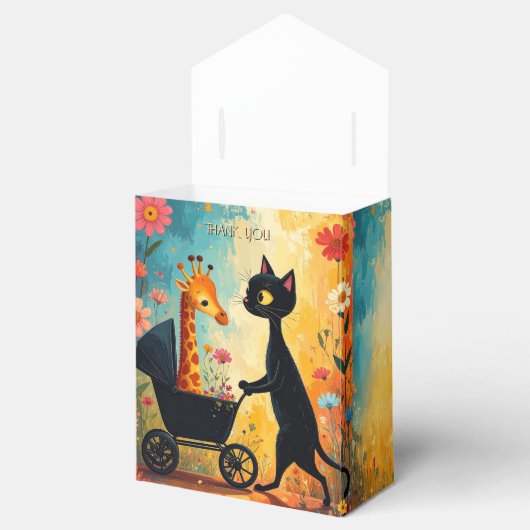 Cute Cat Giraffe Favor Box Bedankdoosjes (Geopend)