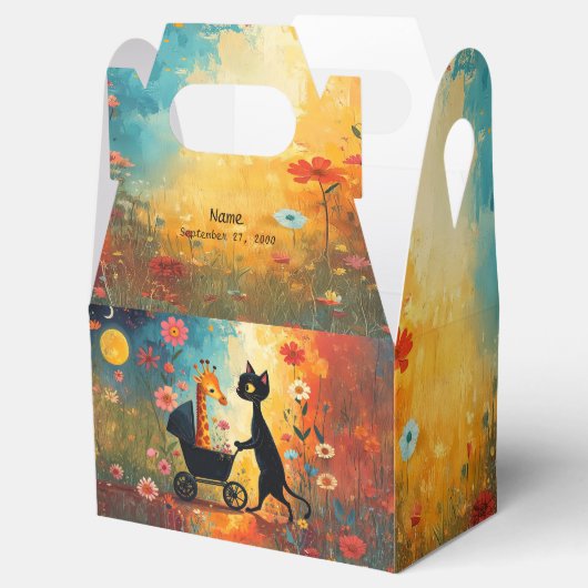 Cute Cat Giraffe Favor Box Bedankdoosjes (Geopend)