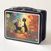 Cute Cat Giraffe Metal Lunch Box (Voorkant)