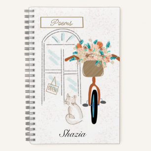Cute Cat Girls Custom Poetry Notitieboek