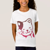Cute Cat Girls T-shirt (Voorkant)