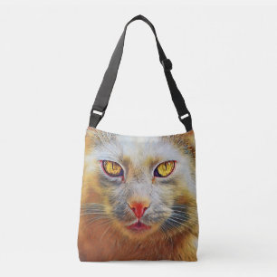 Cute Cat Golden Face Canvas tas
